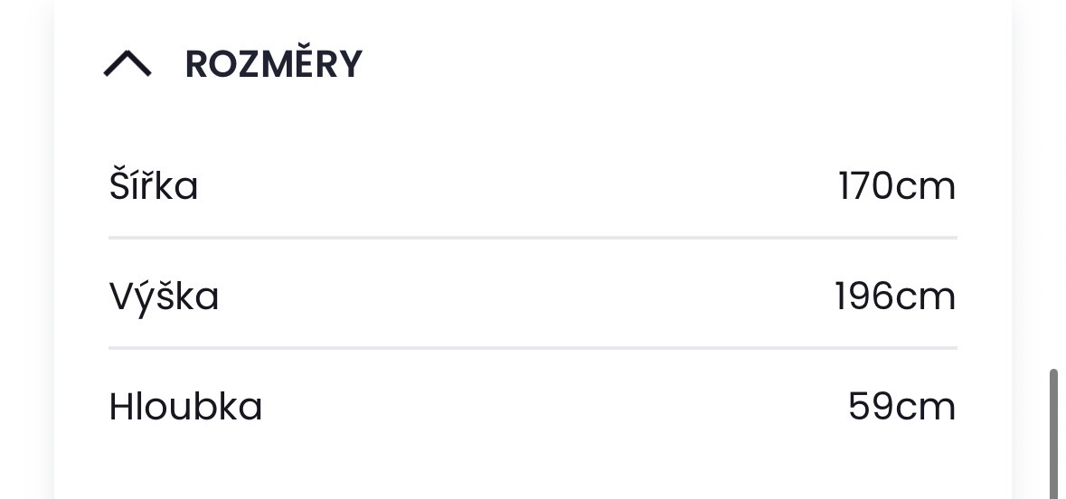 Šatní skříň 170 - 6