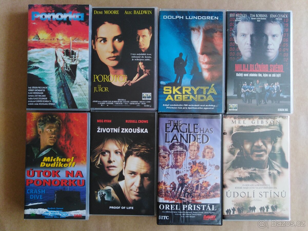 VHS KAZETY original mix - 1 kus = 80Kč - 6