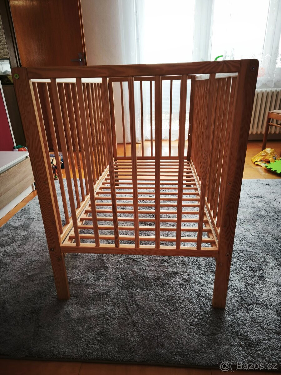Dětská dřevěná postýlka 130x60 - 6