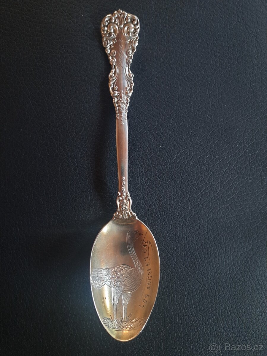9 ks historických stříbrných sběratelských lžiček - 6