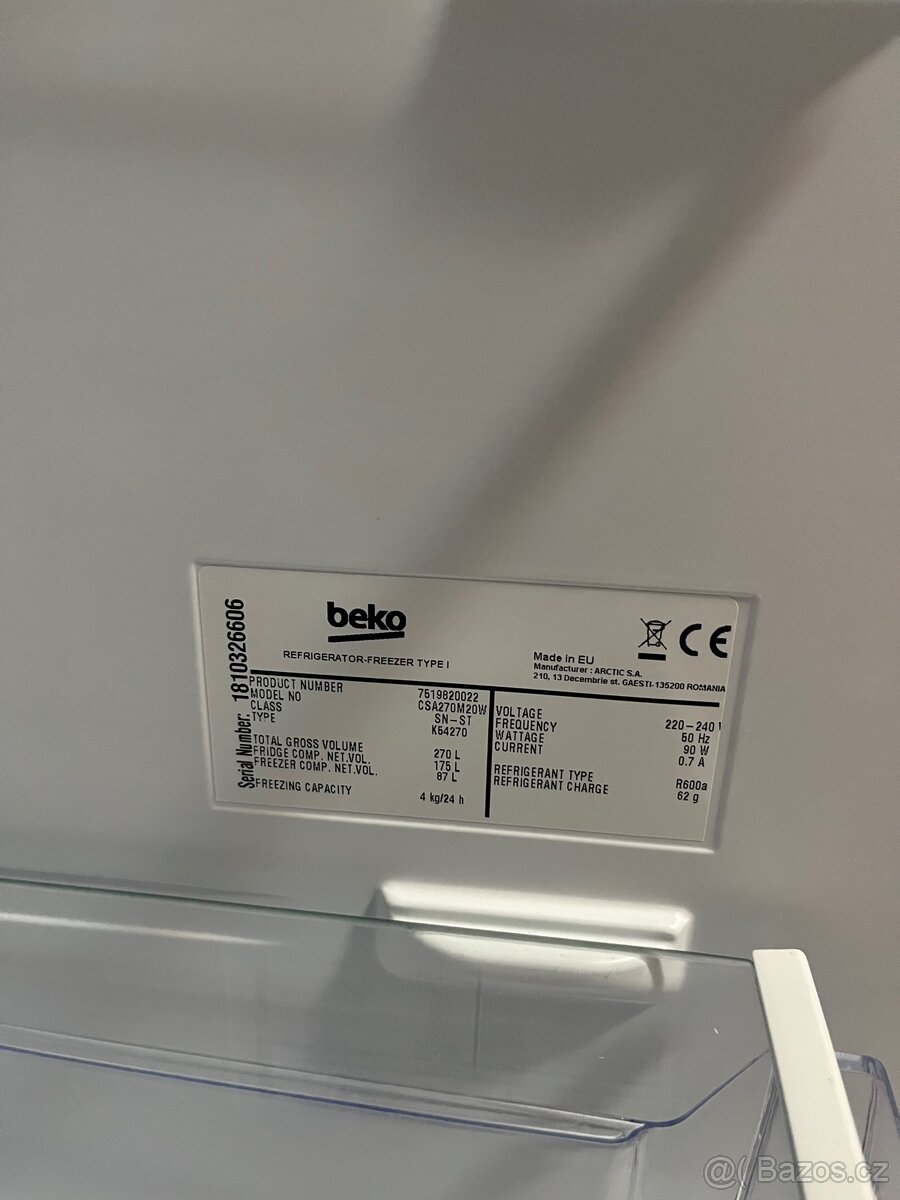 Lednice s mrazákem Beko - 6