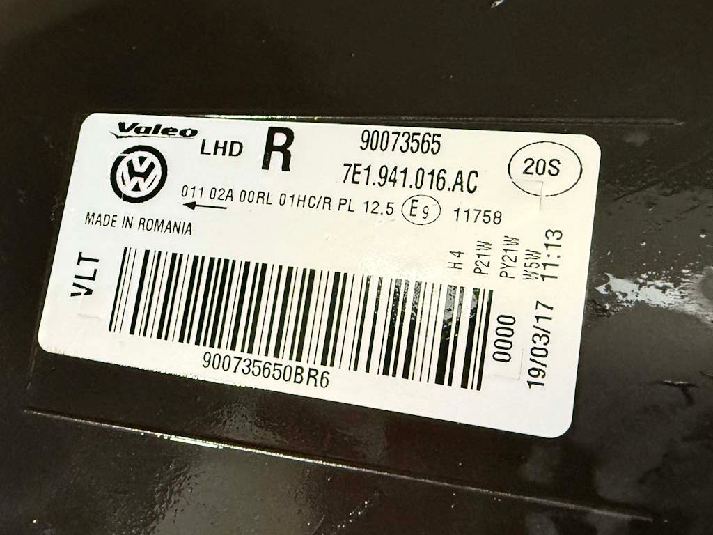 VW TRANSPORTER T6 světlo PP 7E1941016AC POŠKOZENÉ - 6