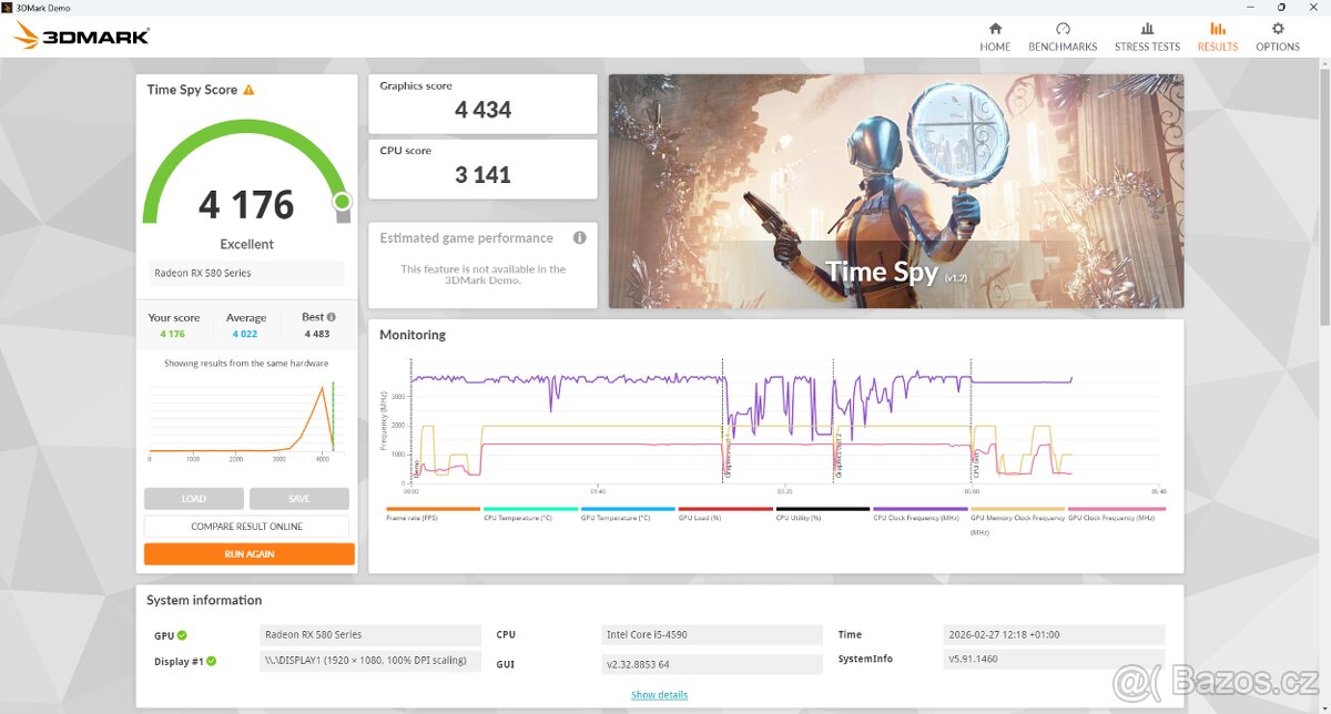 Herní PC s i5-4590, RX 580 8GB a 1080p monitorem - 6