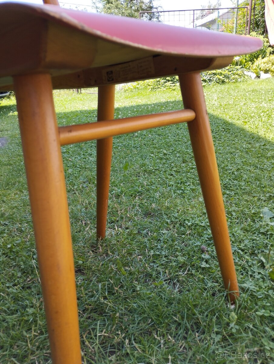 2 Dřevěné retro židle stáří cca 80 let - 6