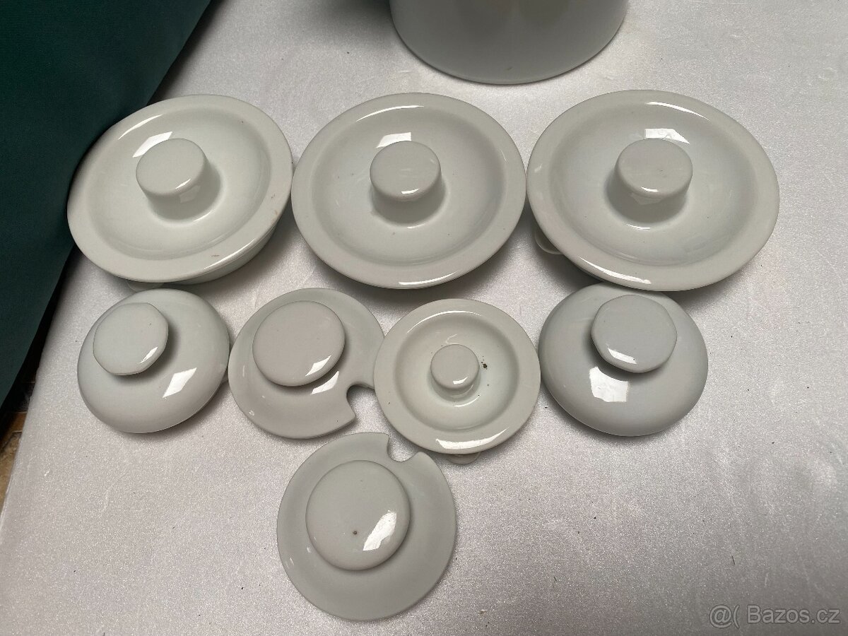 Porcelánová sada – konvice, cukřenka, miska, párátníky - 6
