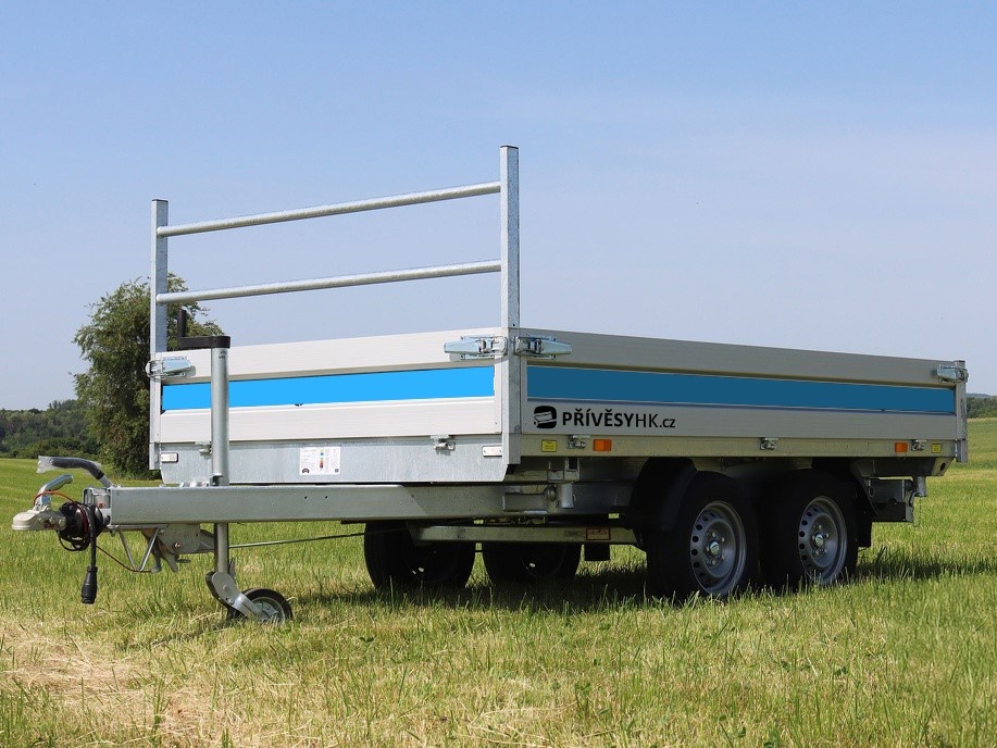 Sklopný přívěs, 305x180x35 cm, 2600 kg, elektrické sklápění - 6