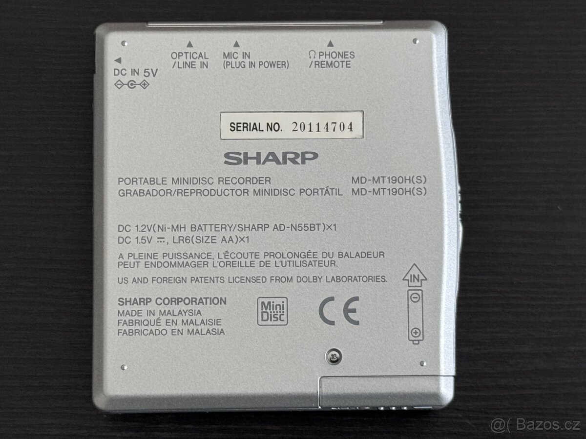SHARP MD‑MT190H MD Walkman MiniDisc přehrávač/rekordér - 6