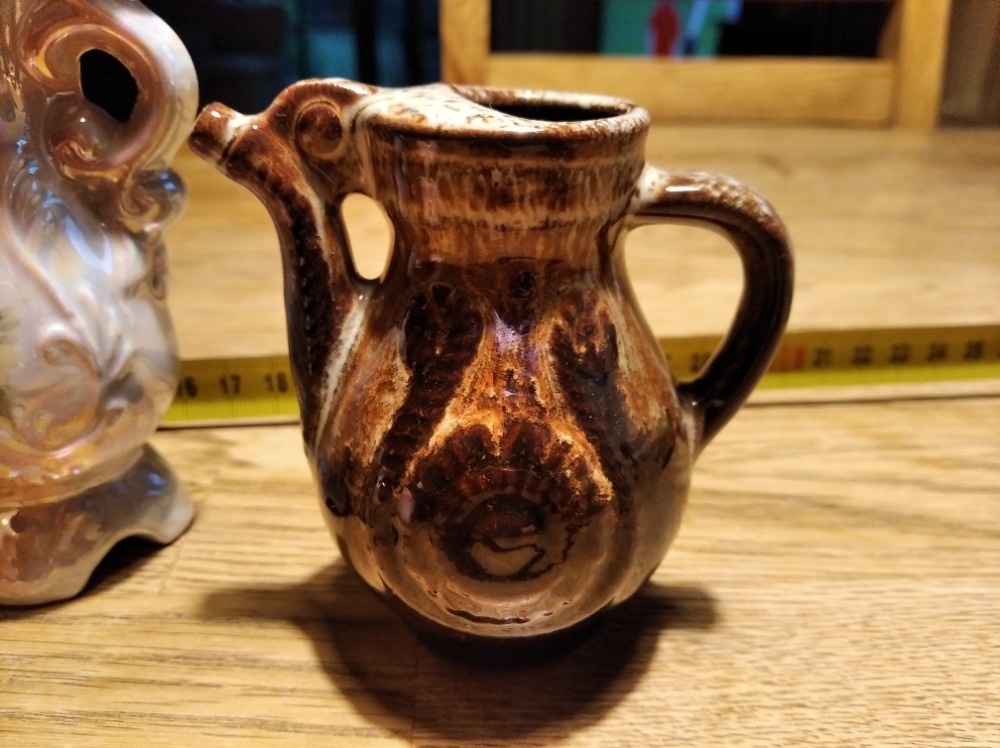 Starý retro keramický džbáneček - 6