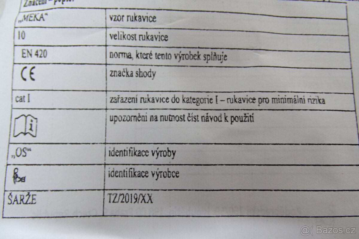 Pracovní rukavice CXS vel.10 - 6