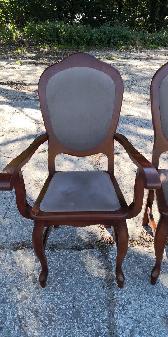 Masivní rozkládací stůl+6 židlí - 6