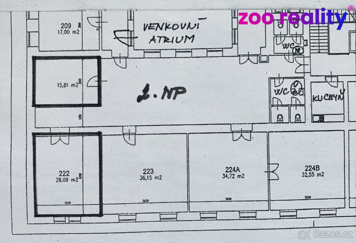 Pronájem kanceláře, obchodního prostoru, 73 m², 15 m², Klášt - 6