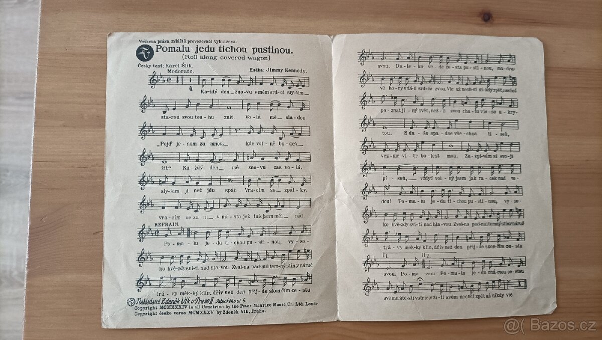 Zpěvník, písničky, retro, hudba, noty - 6