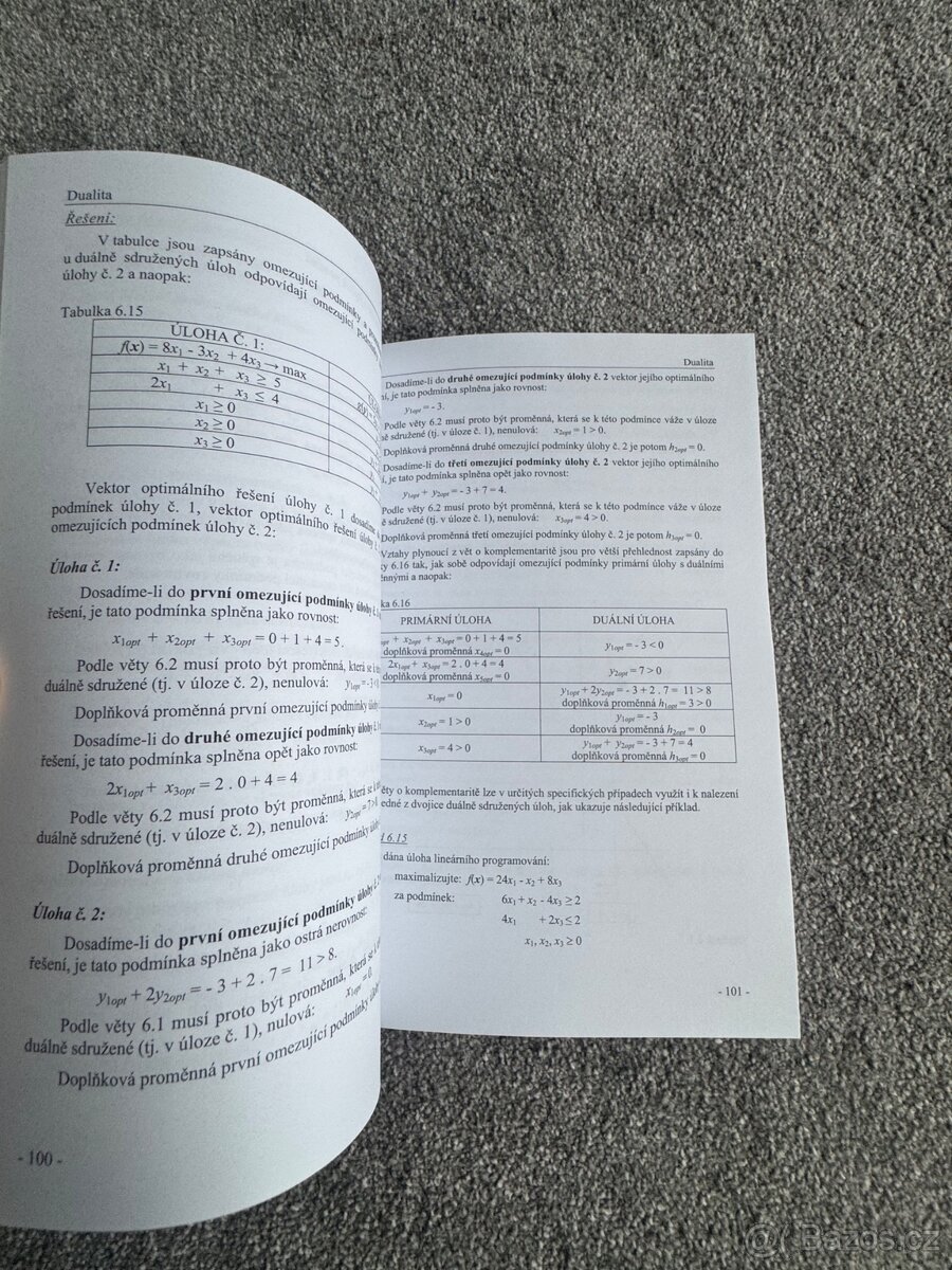Kniha Řešené úlohy lineárního programování - 6