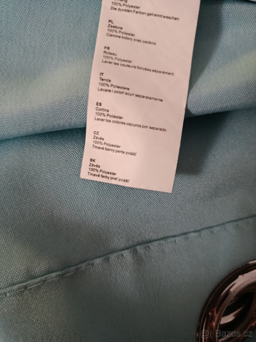 Závěsy modré a závěsy dekorační fialové - 6