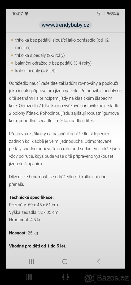 Nové odrážedlo/ tříkolka 4v1 Top Mark - 6