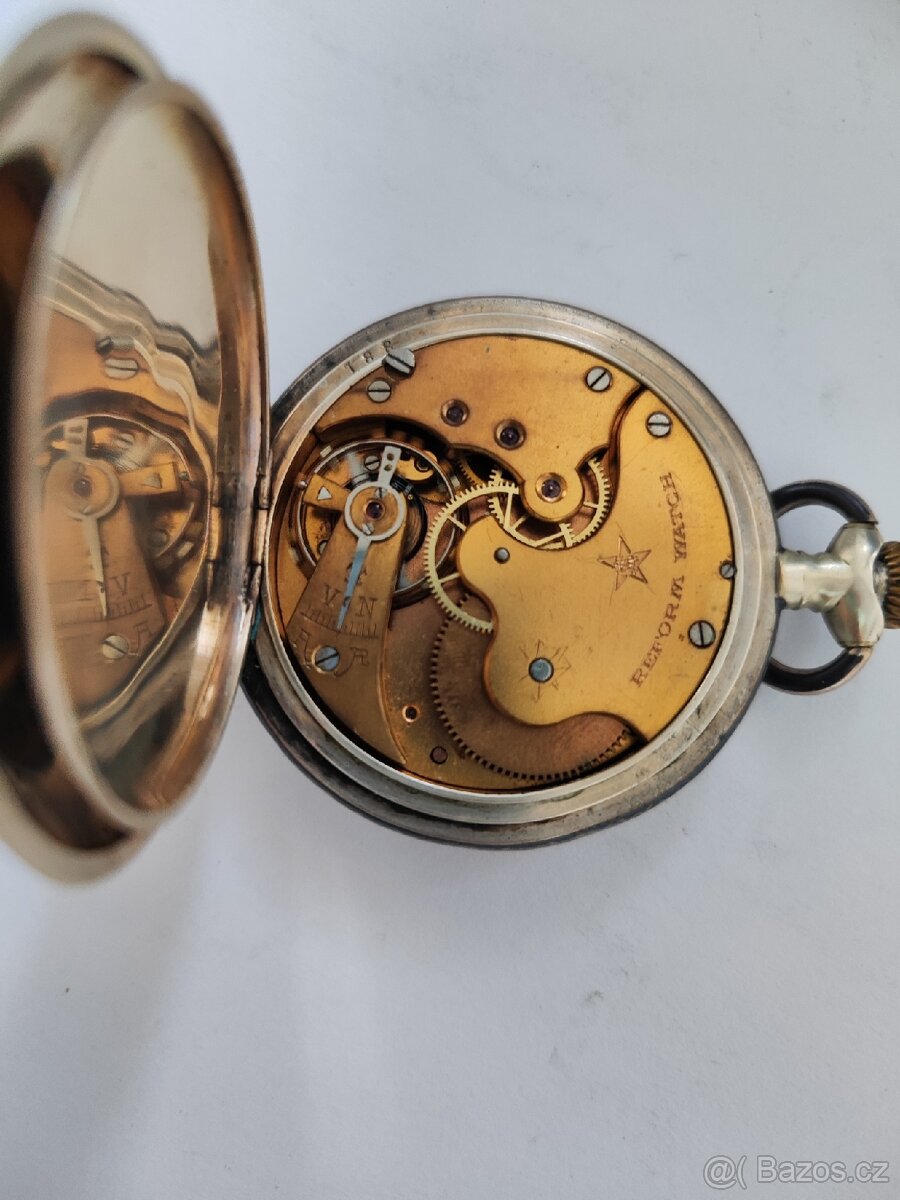 2 x stříbrné třipláštové kapesní hodinky jdoucí - 6