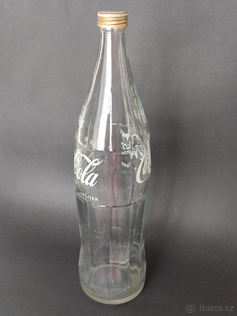 Velká retro láhev Coca Cola, 1l, vintage, pošta 85.- - 6
