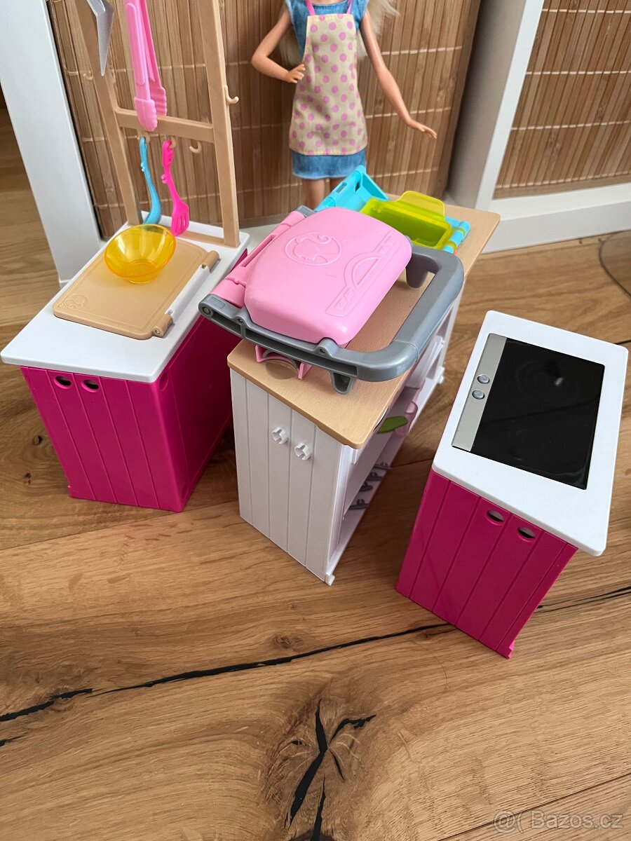 Kuchyňský set + panenka Barbie + doplňky - 6