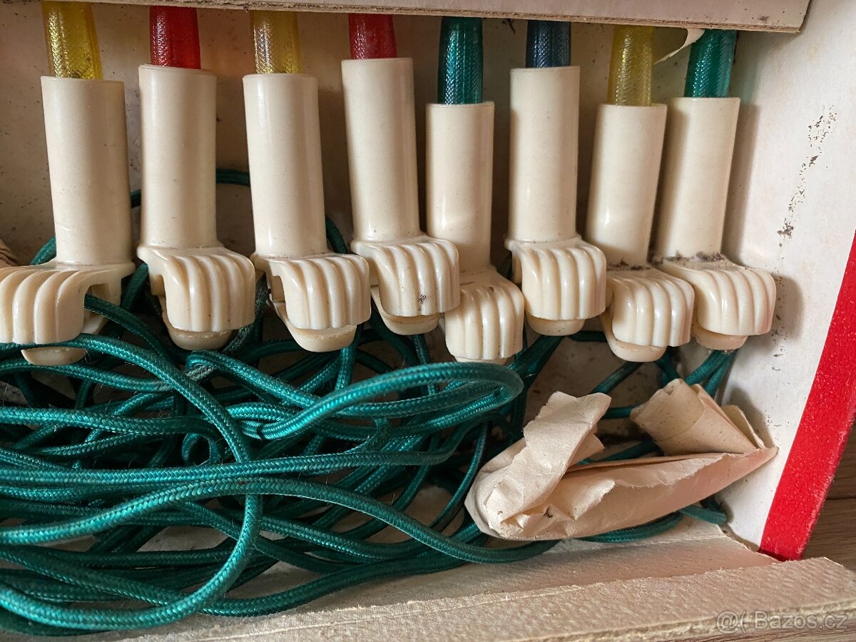 staré vánoční ozdoby světýlka svíčky vánoční ozdoby - 6