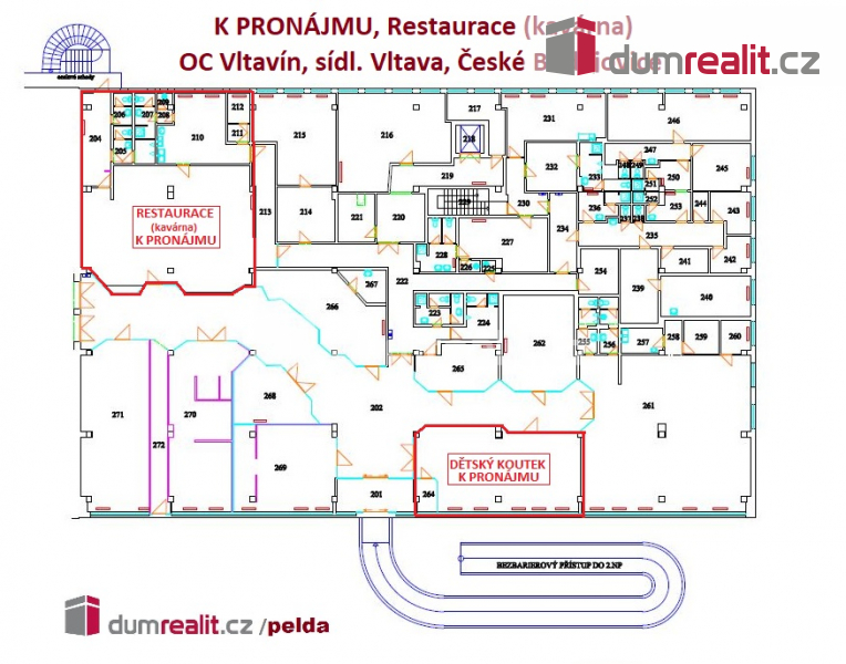 Pronájem, komerční prostory, sídl. Vltava, OC Vltavín, České - 6