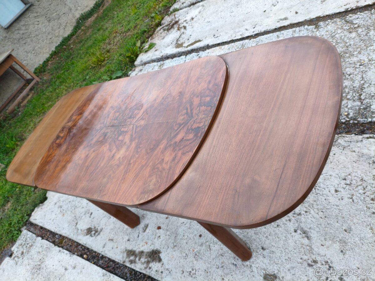 Halabala rozkládací stůl v ořechové kořenici - 6