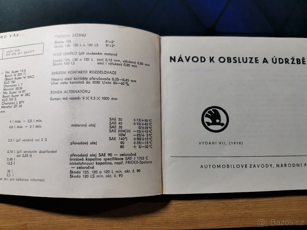 C21 Návod k obsluze Škoda 105 S 105 L 120L 120LS - 6