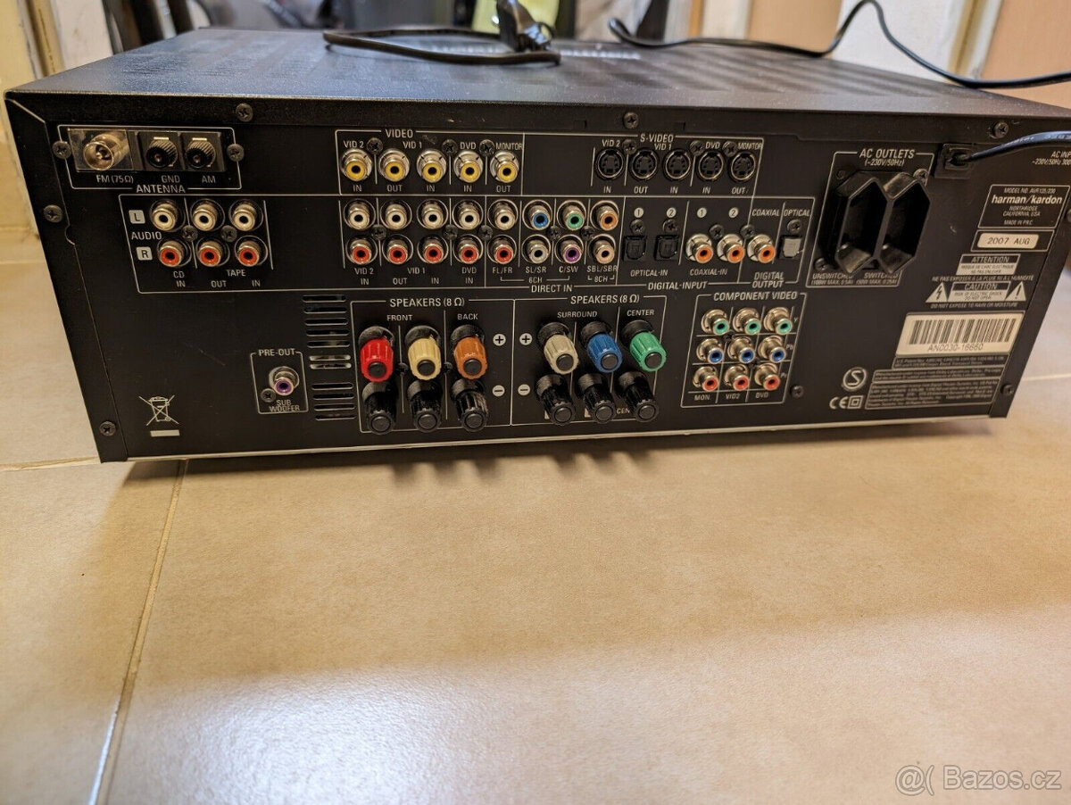 TOP Harman Kardon AVR-135 6.1 AV receiver, návod, DO - 6