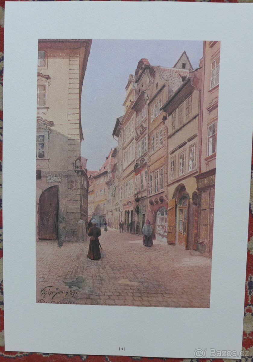 Václav Jansa - Sada 12 akvarelů ze staré Prahy - 6