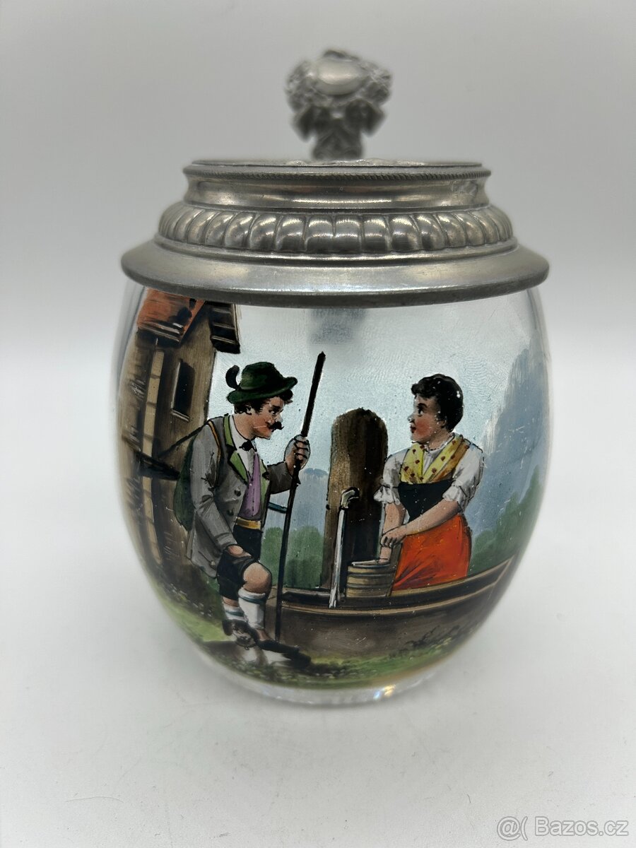 Sběratel nabízí staré korbele s cínovými víčky - 6