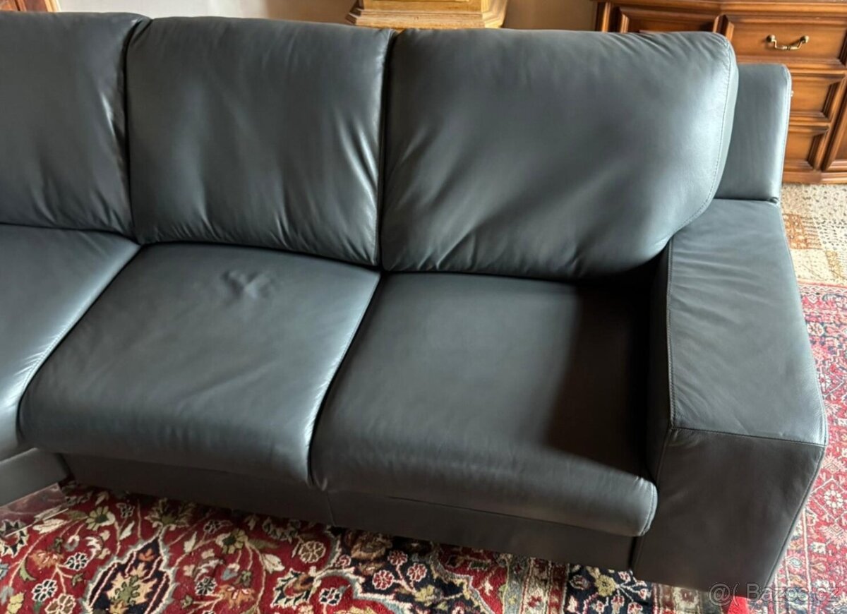 Kožená sedací souprava do U, 5210 - 6