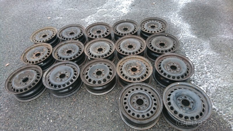 BMW E36,E46 sady plechových disků 15" - 6