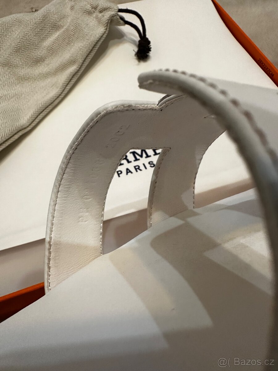 Hermes Oran blanc sandály - 6