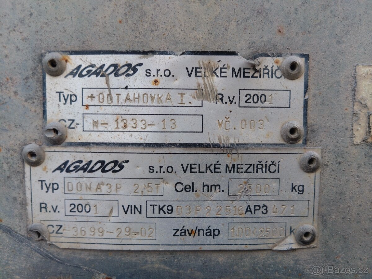 Přívěs Agados Dona 2,5t - 6