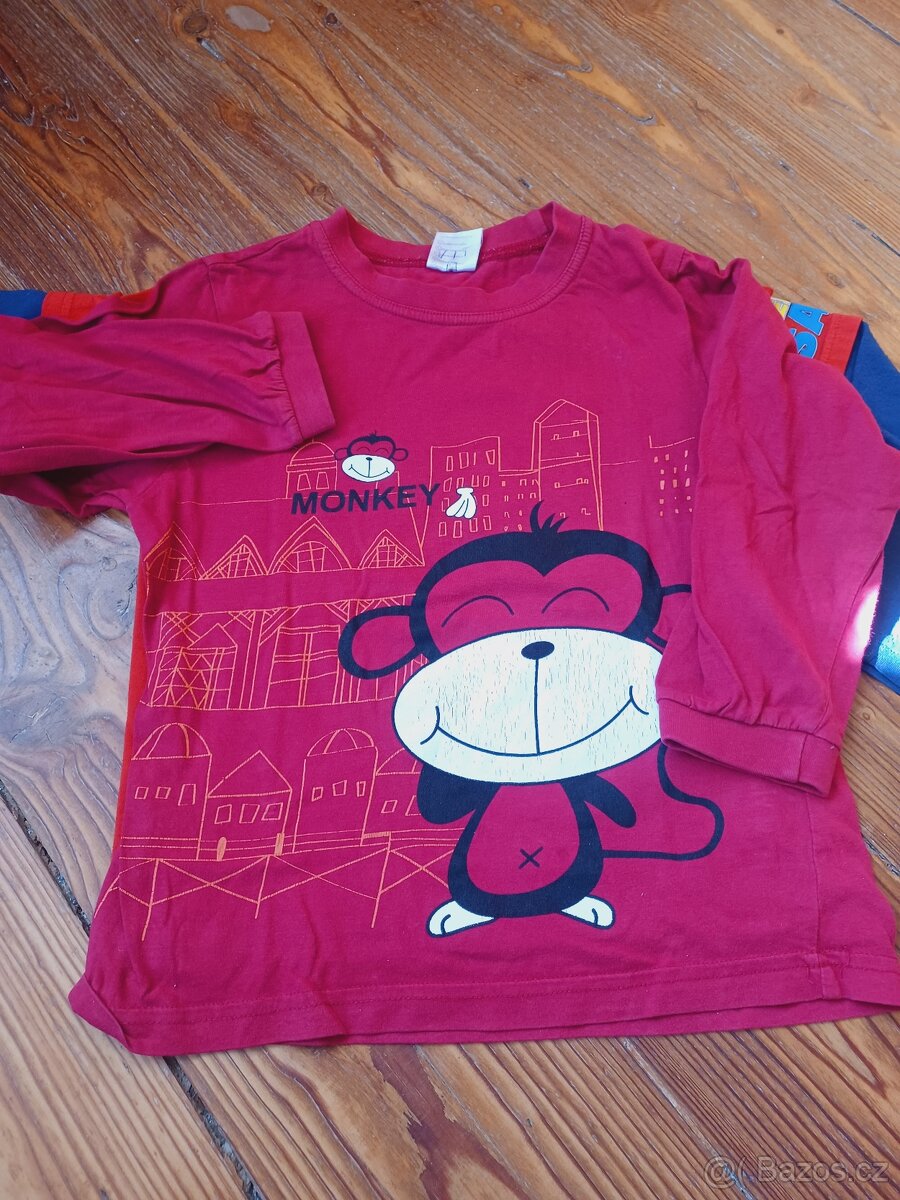 4x Triko dlouhý rukáv 104 - 6