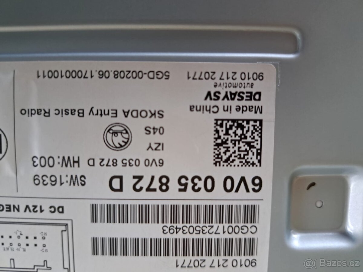 Radio Blues Fabia 3 6VO - 6