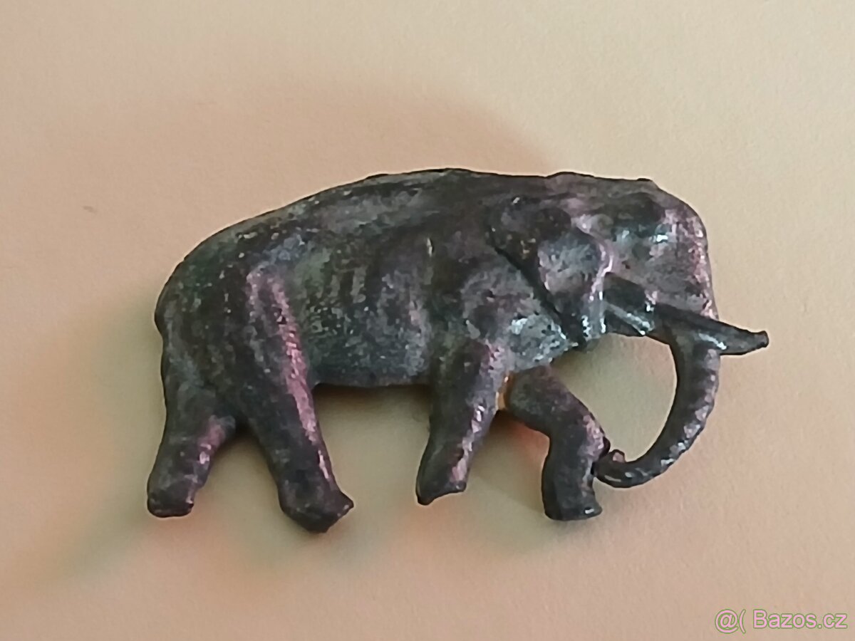 Retro cínový malý sloník - 6