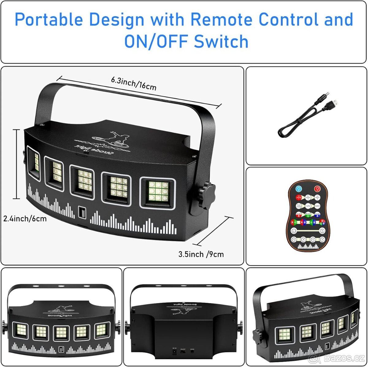 Stroboskopické světlo pro párty - LED 2ks Cena za vše - 6