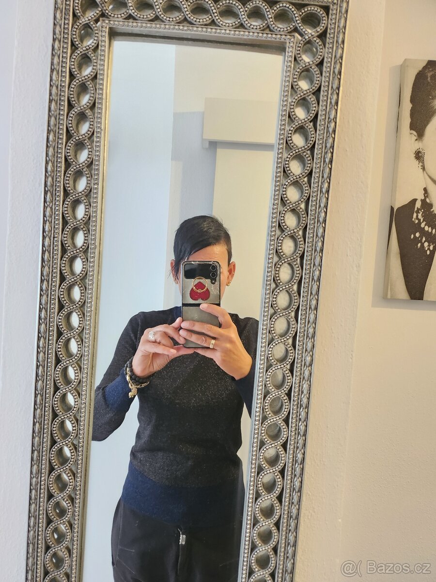 Lehky svetr Karl Lagerfeld trpytivy sedne xs,s rozmery v tex - 6