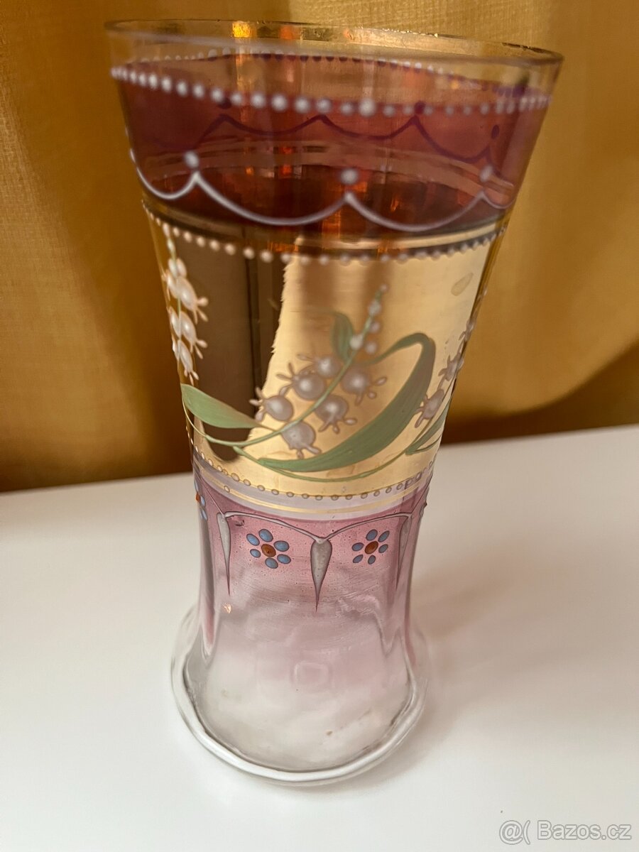 Stará malovaná sklenice - 6