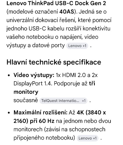 Dokovací stanice lenovo 40as - 6
