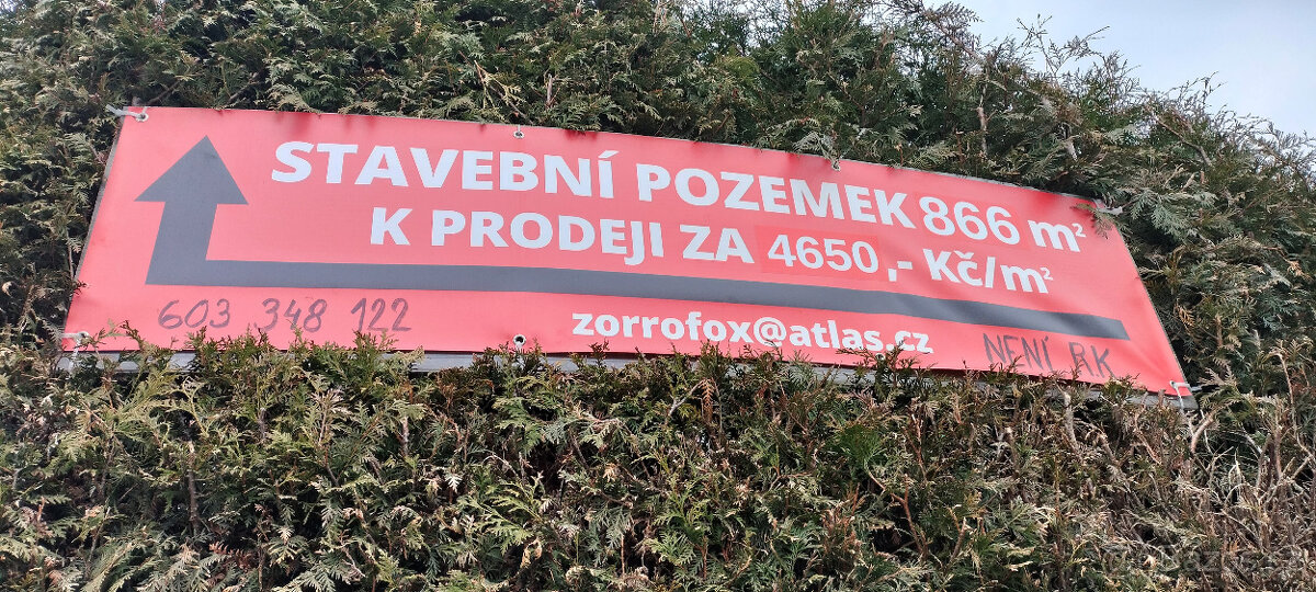 Stavební pozemek 866m v Davli - 6