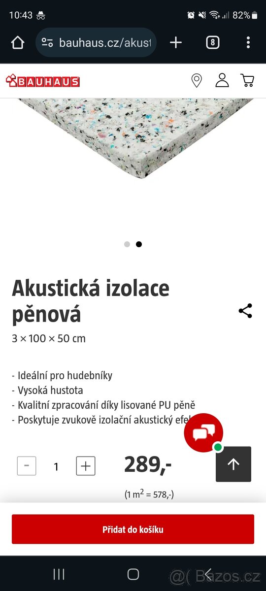 Akustická pěna 100x50x3cm 4 desky - 6