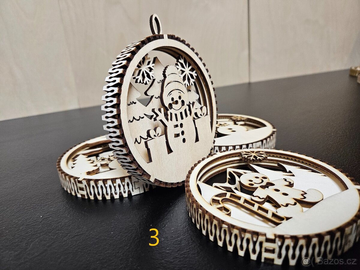 P: Dřevěné vánoční dekorace - 6