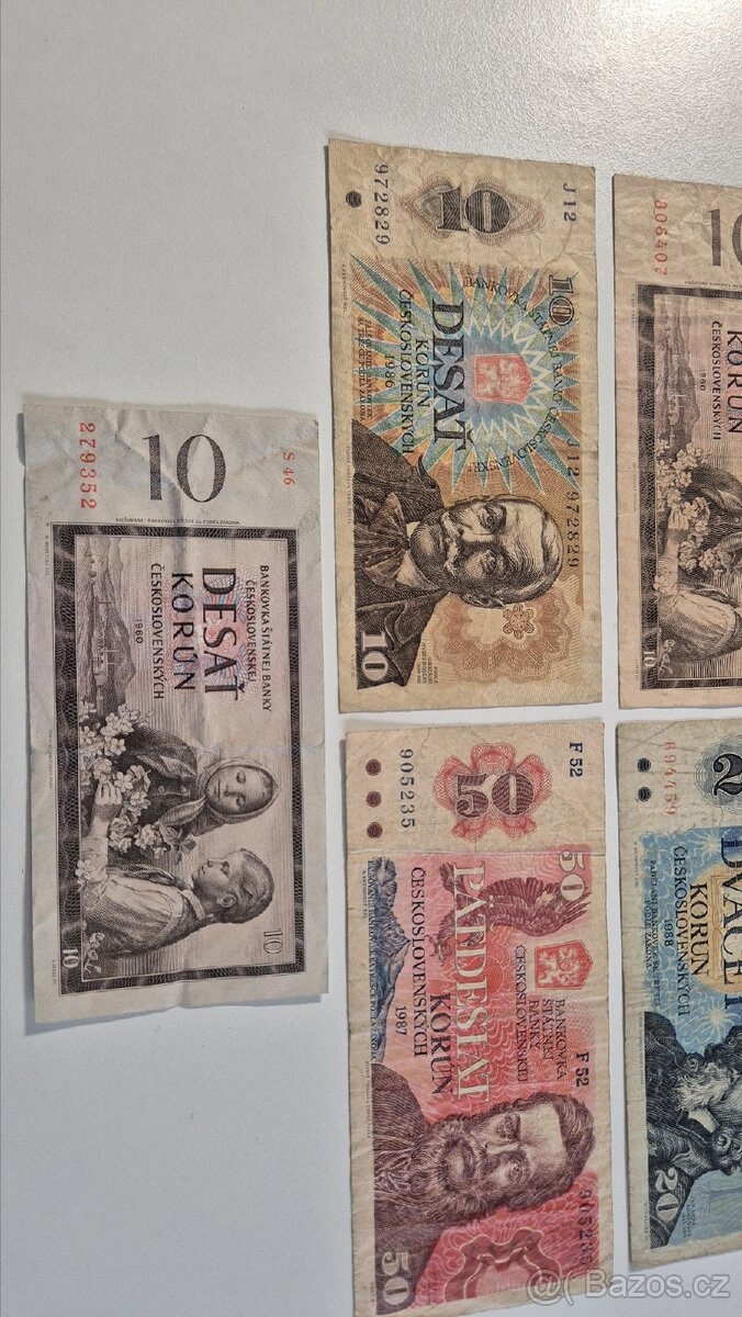 ČSSR státovky, konvolut - 6