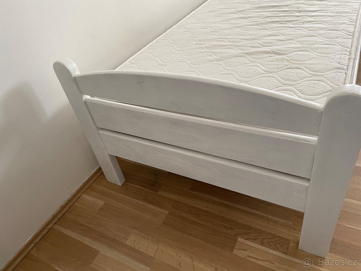 Postel 90x200 (+ matrace a rošt) - 6