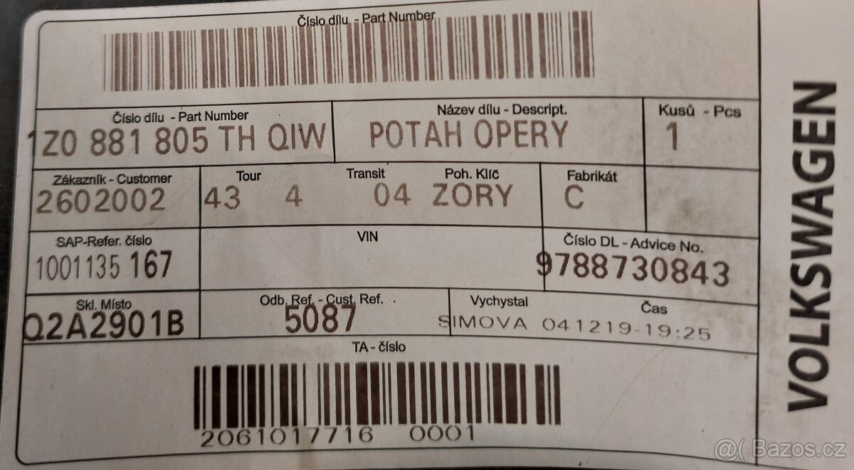 ND Škoda: Potah opěry + Vložka vyhřívání polštáře - 6