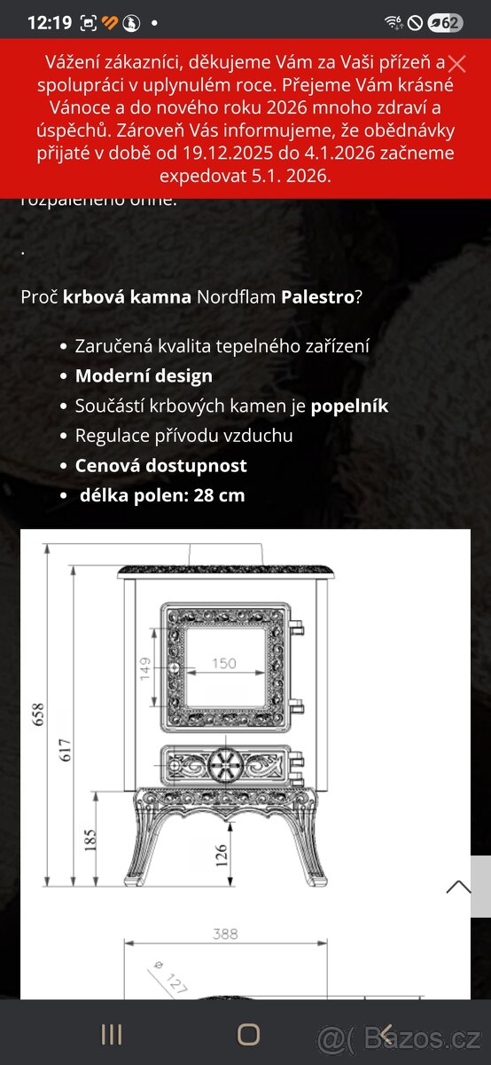 Litinová krbová kamna - 6