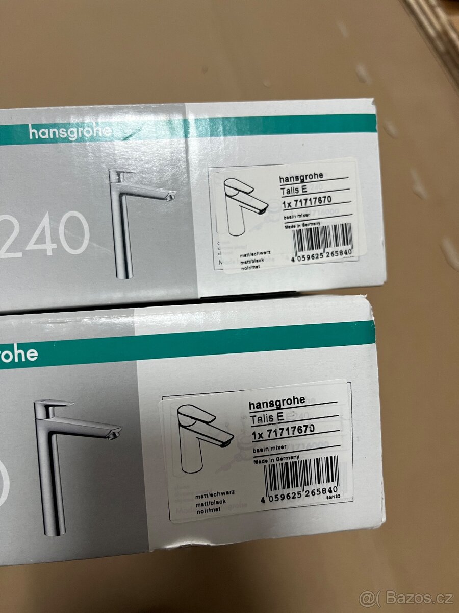 2x NOVÉ vysoké vodovodní černé baterie HANSGROHE TALIS E240 - 6