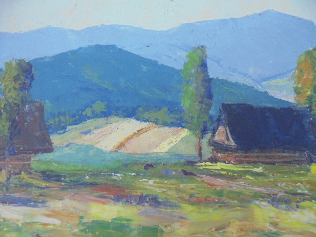 OBRAZ OLEJ NA KARTONU-SIGNOVANÝ - 6