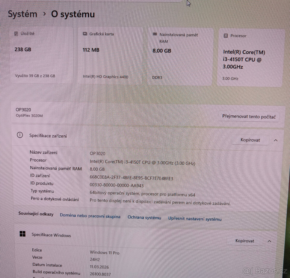 Mini PC DELL OptiPlex 3020, i3, 8GB RAM - 6